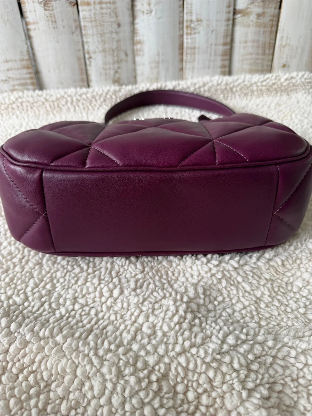 Coach Teri Hobo With Puffy Diamond Quilting Deep Berry